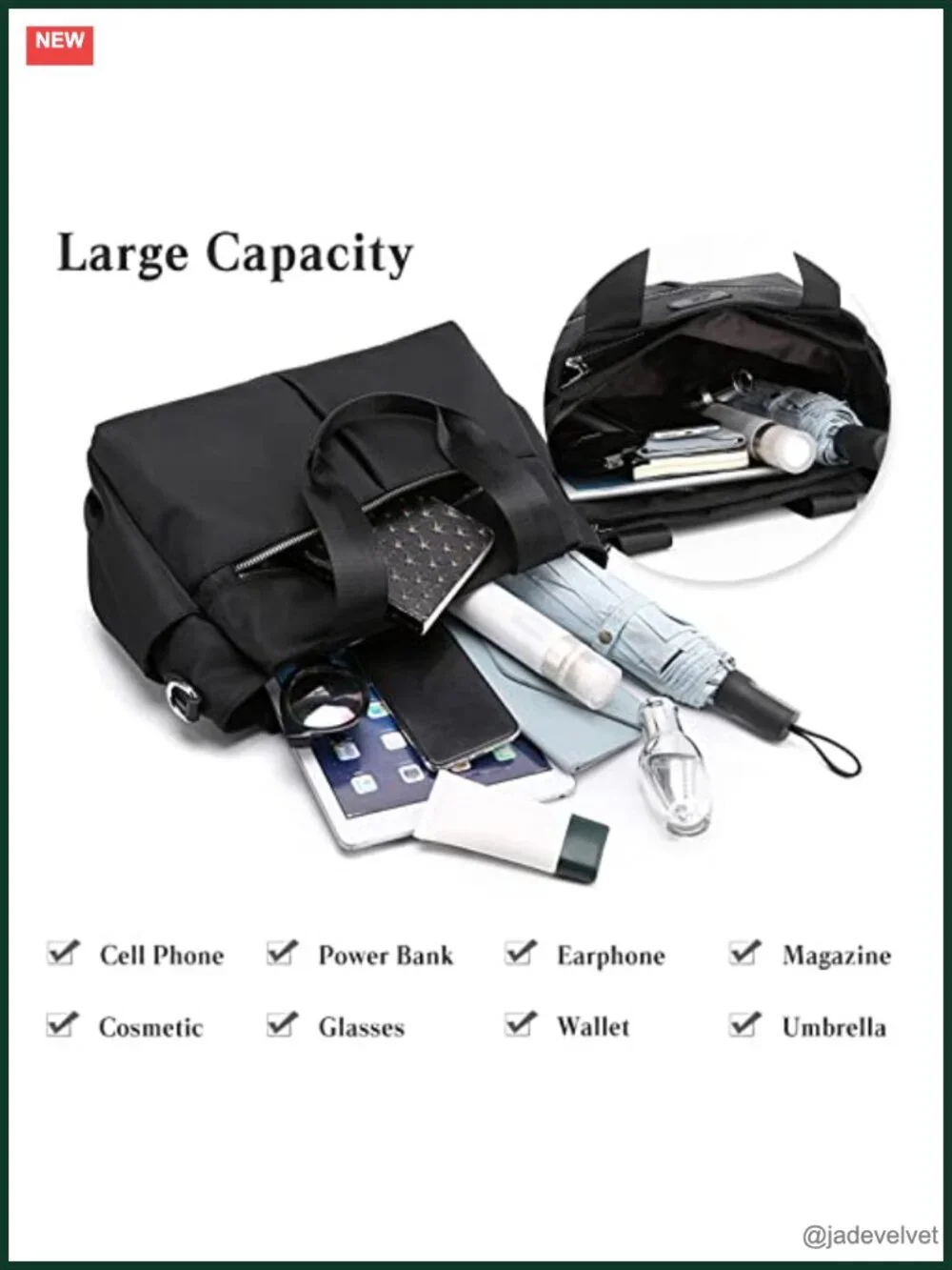 Nylon Multi-pocket Crossbody Bag Tote Satchel Travel Work